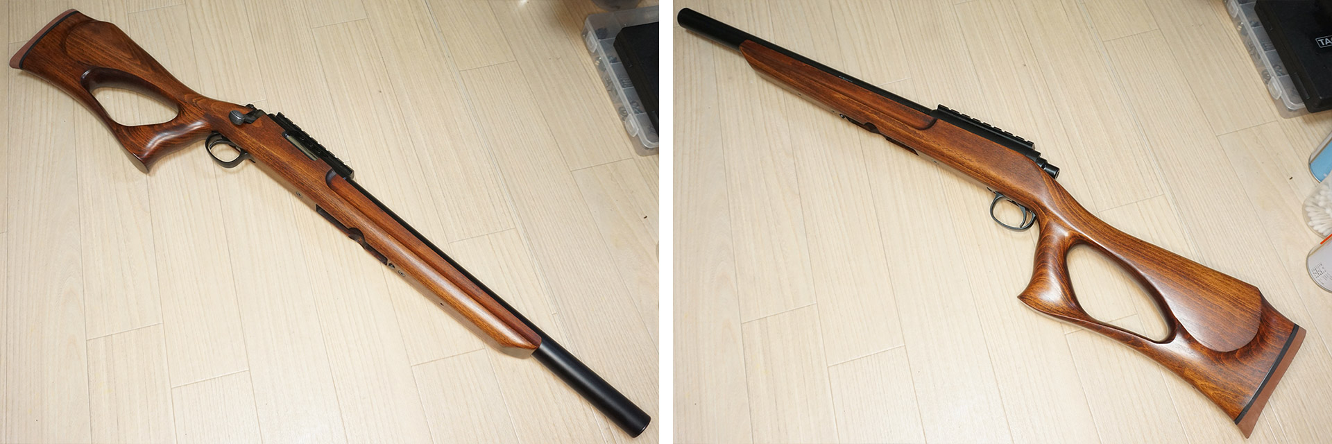 エアブレーキを切除して木製ストックに交換したVSR10のグルーピング