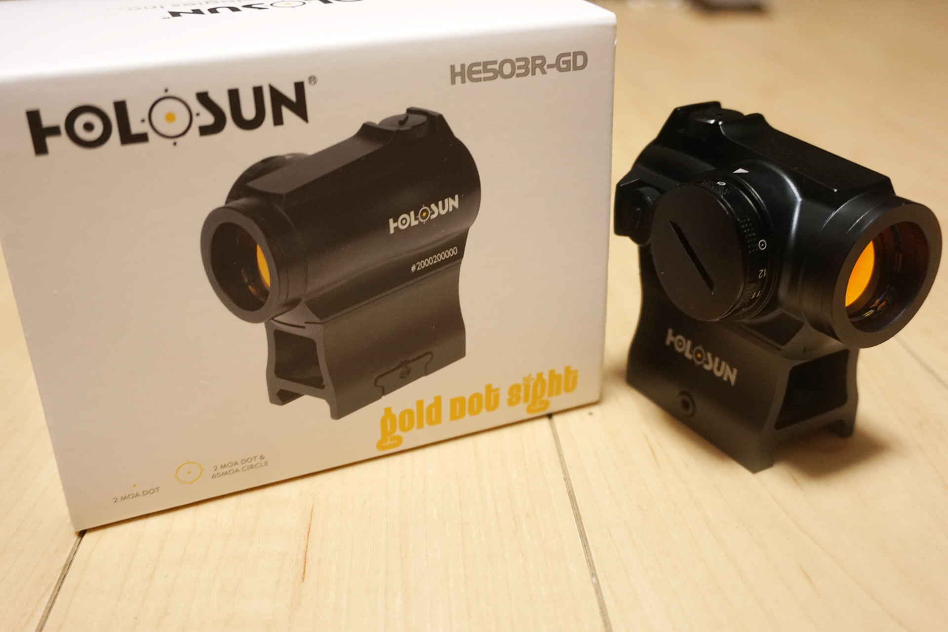 新登場の黄色レティクル ドットサイト HOLOSUN HE503R-GDのレビュー