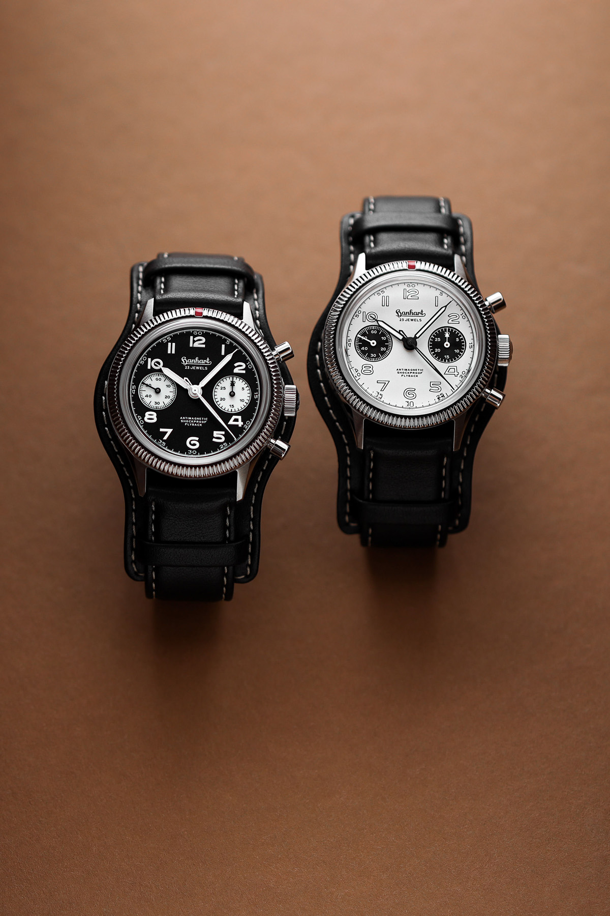 New: Hanhart 417 ES now with Flyback and in Panda/Reverse Panda dial :