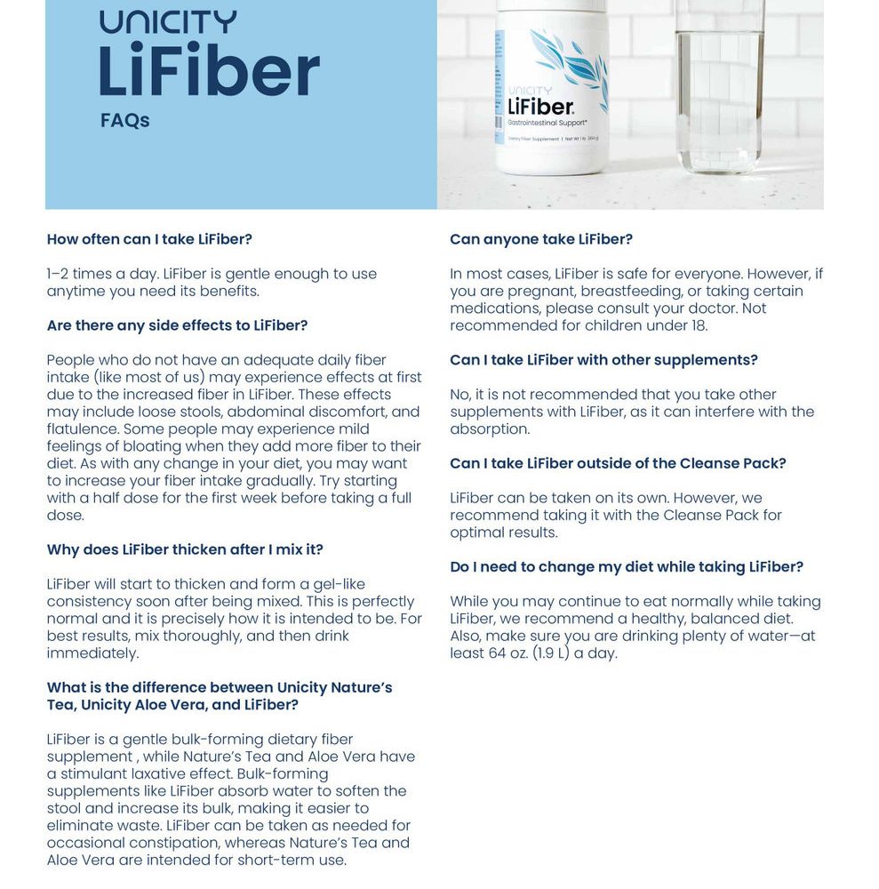 Unicity LiFiber Powder 1lbs :: H&M Herbs & Vitamins