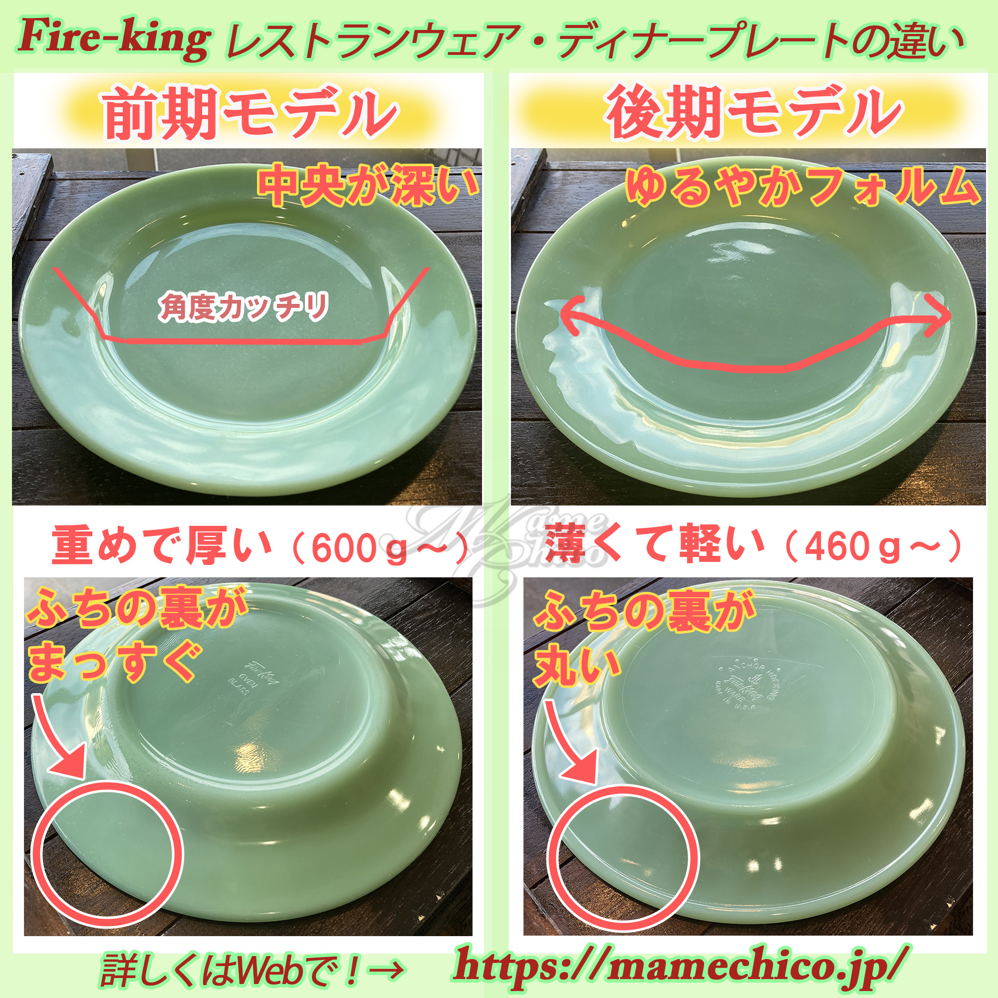 Fire-king 花のように優雅なピンクスワールの食器 | マメチコ