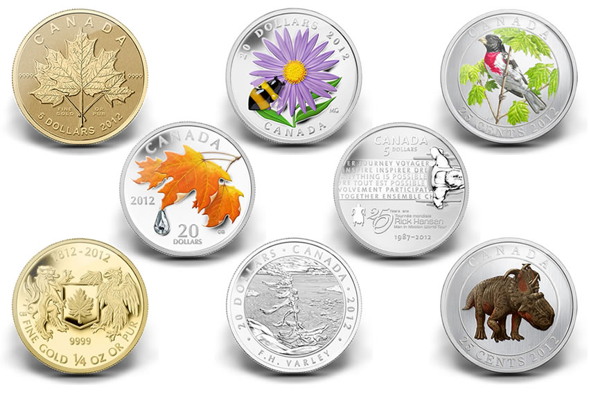 Canadian 2012 Collector Coins Celebrate Nature, Art and History