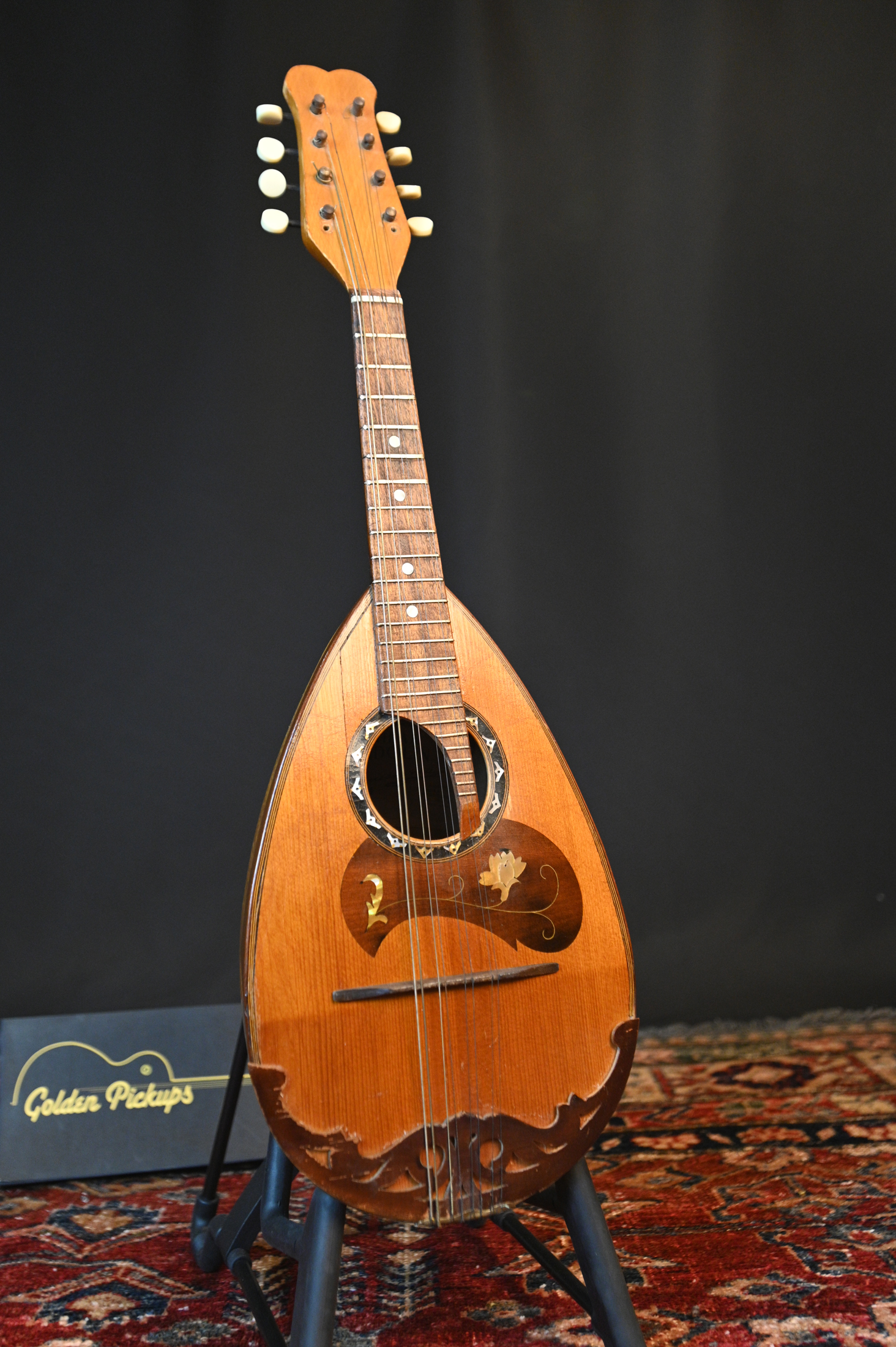 Vintage 1920s Kunishima Mandolin Made in Japan Inlaid Bowl Back