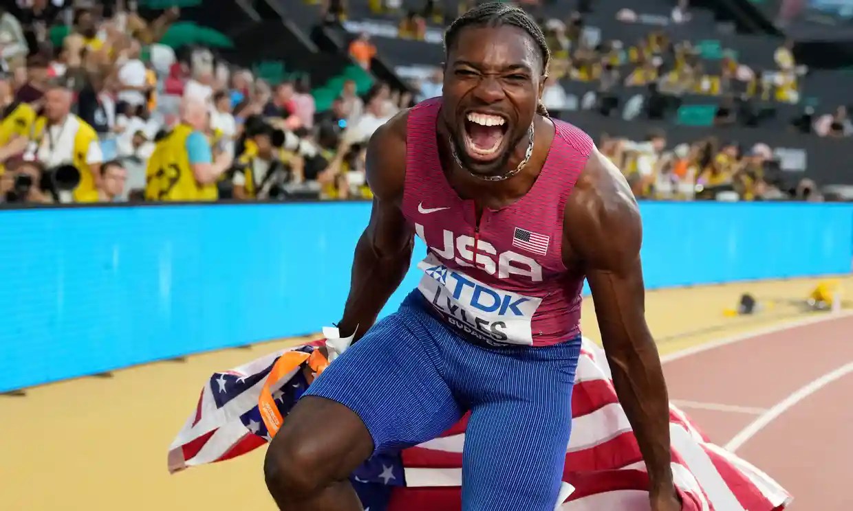 No. 1 world sprinter Noah Lyles wins 100m in 9.83 seconds