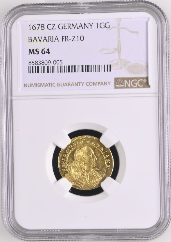 1678年CZドイツ-バイエルン-フェルディナンド・マリア-ゴールド