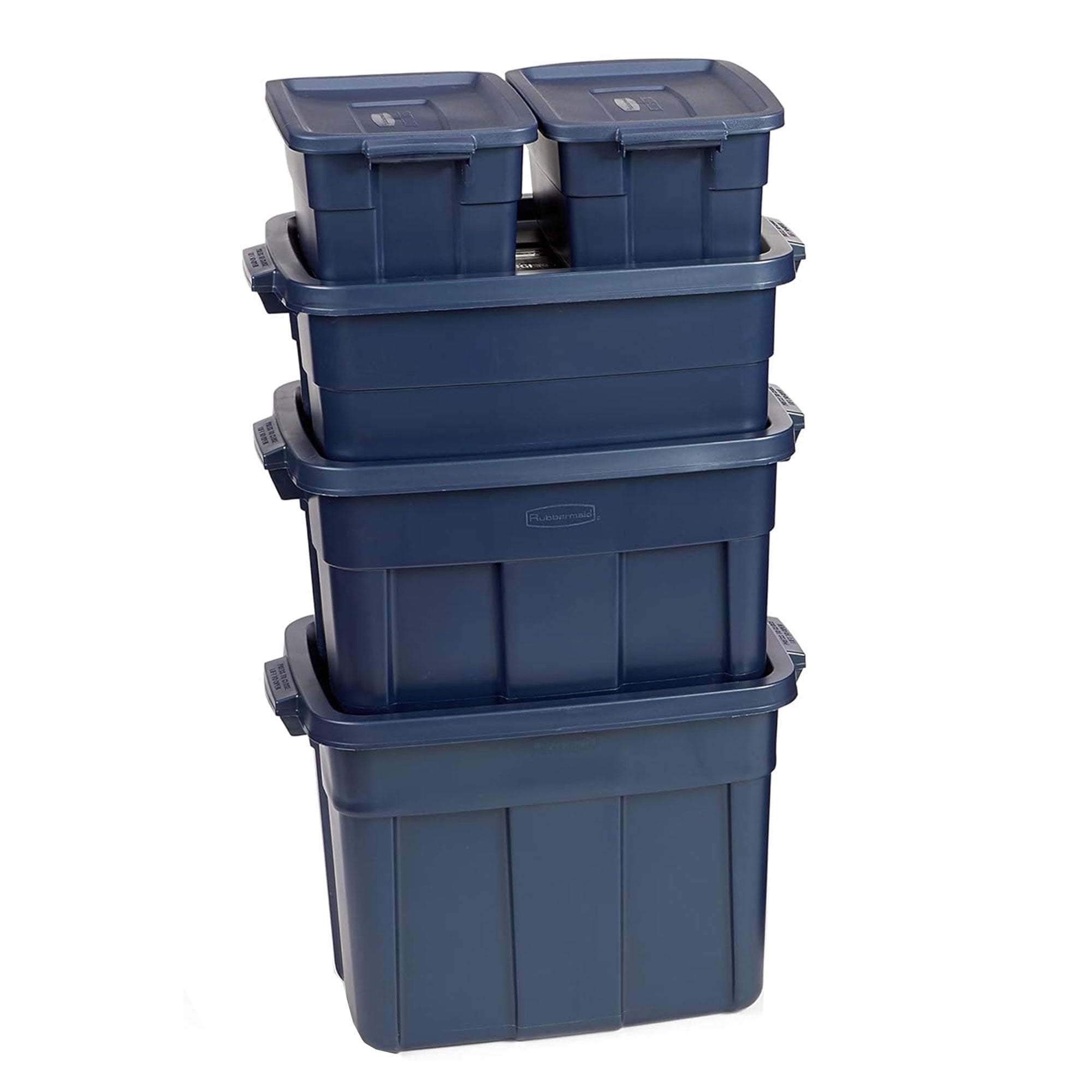 Rubbermaid Roughneck 18 Gal. Storage Box, Dark Indigo Metallic