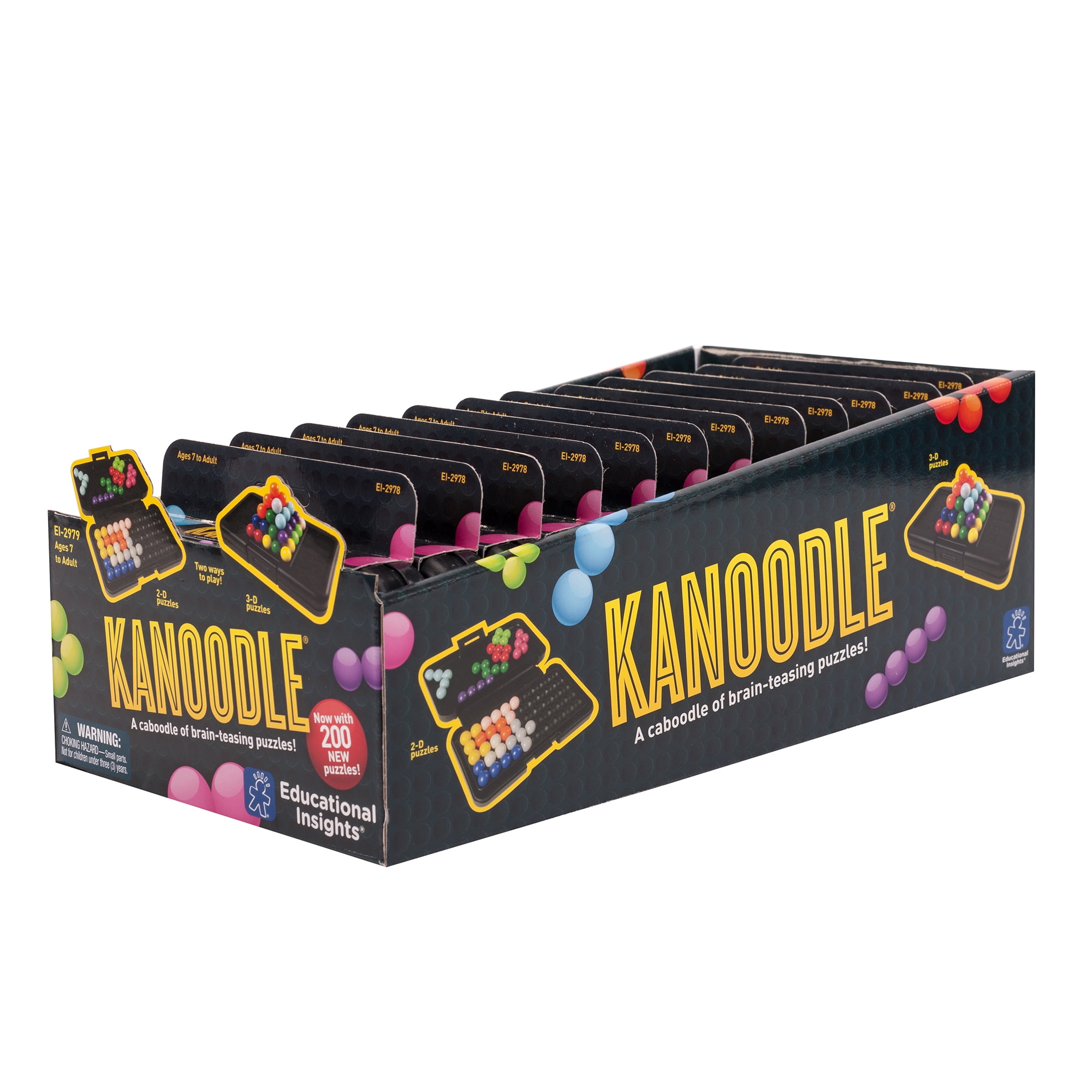 Educational Insights Kanoodle 3D Puzzle Game, Set of 12, 200