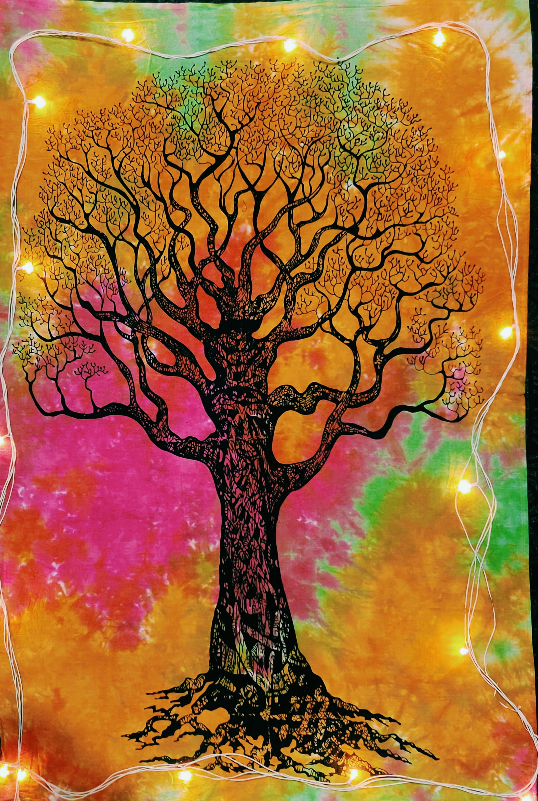 ICC Trippy Forest Tree of Life Tapestry Wall Hanging Psychedelic