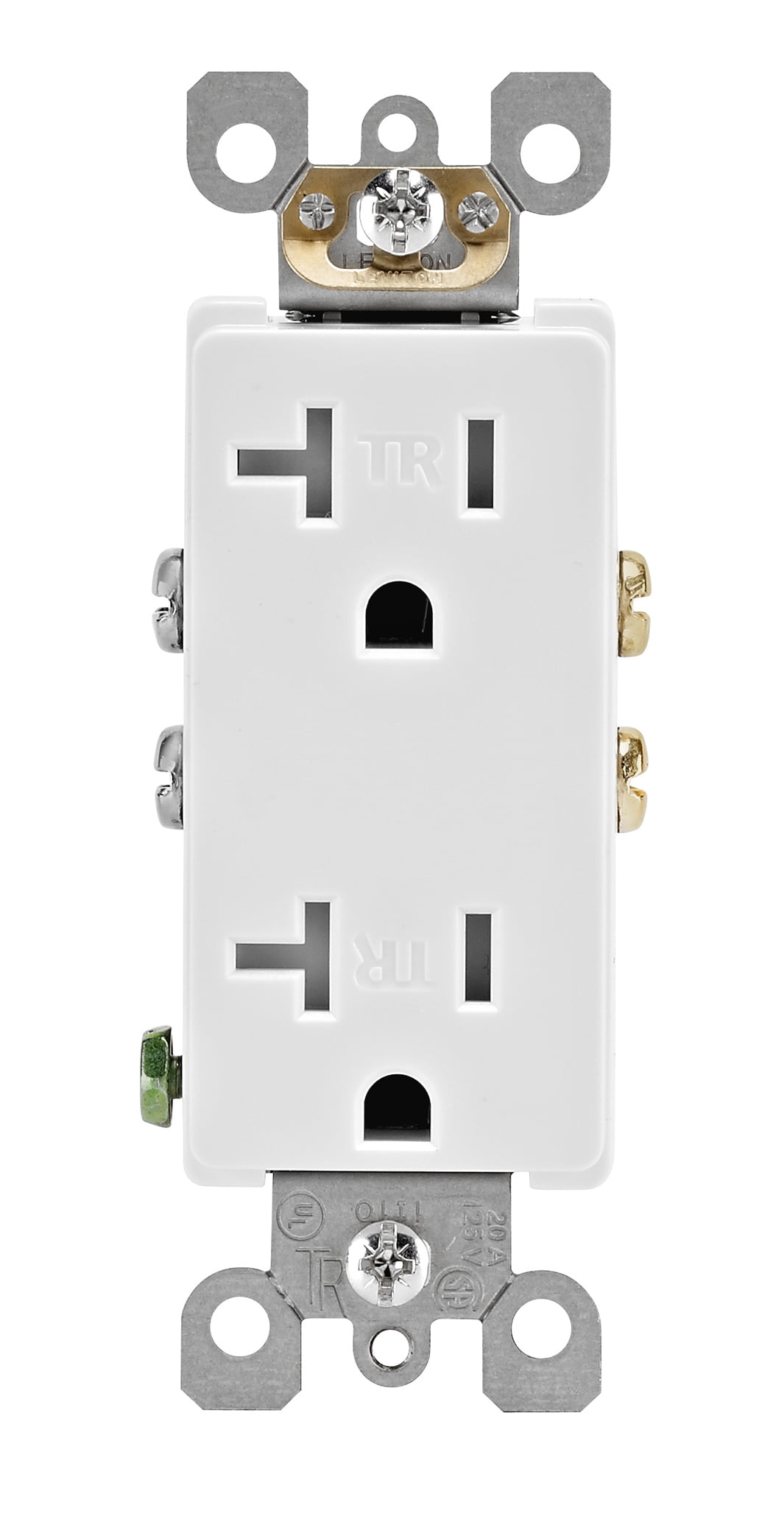 Leviton M02-T5825-WMP 20A 125V White Decora® Tamper Resistant