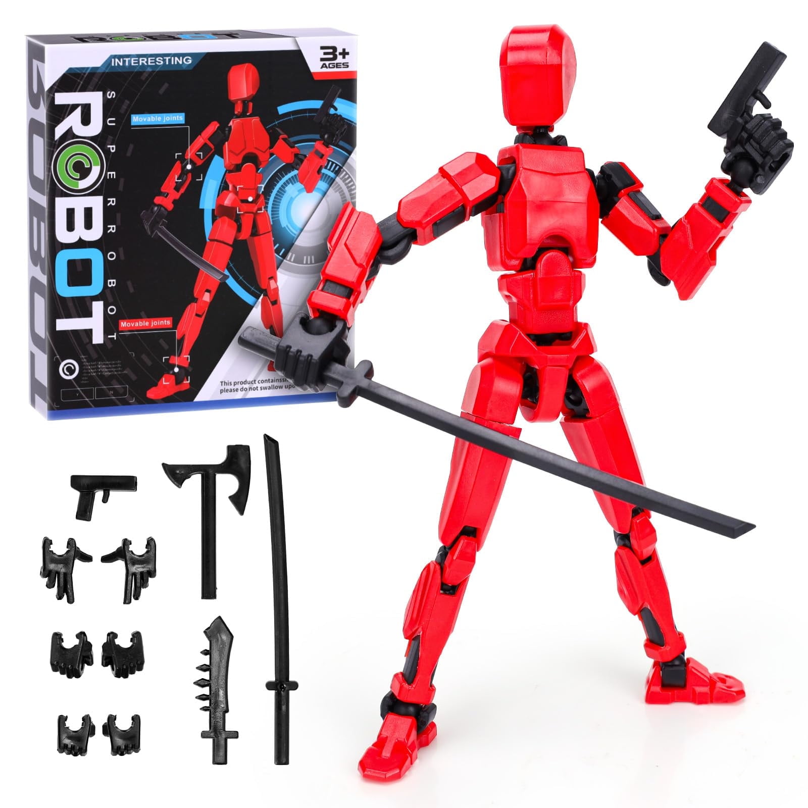 Pearoft Kids Multi-Jointed Robot Action Figures for Classrooms