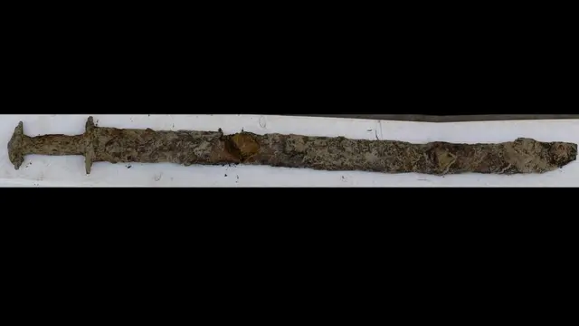 8歳少女、湖で1500年前の剣を発見 スウェーデン - BBCニュース