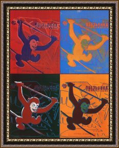 Andy Warhol Four Monkeys Lg Framed Print for sale - iArtPrints.com