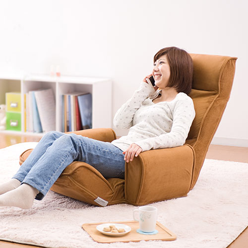 肘掛け付き ハイバック座椅子 ふんわり 低反発ウレタン リクライニング