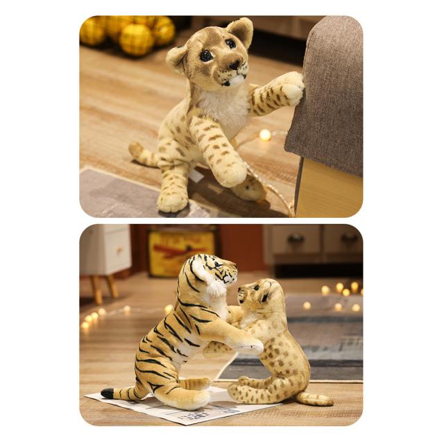 39 センチメートル素敵なライオン虎ヒョウぬいぐるみおもちゃソフト
