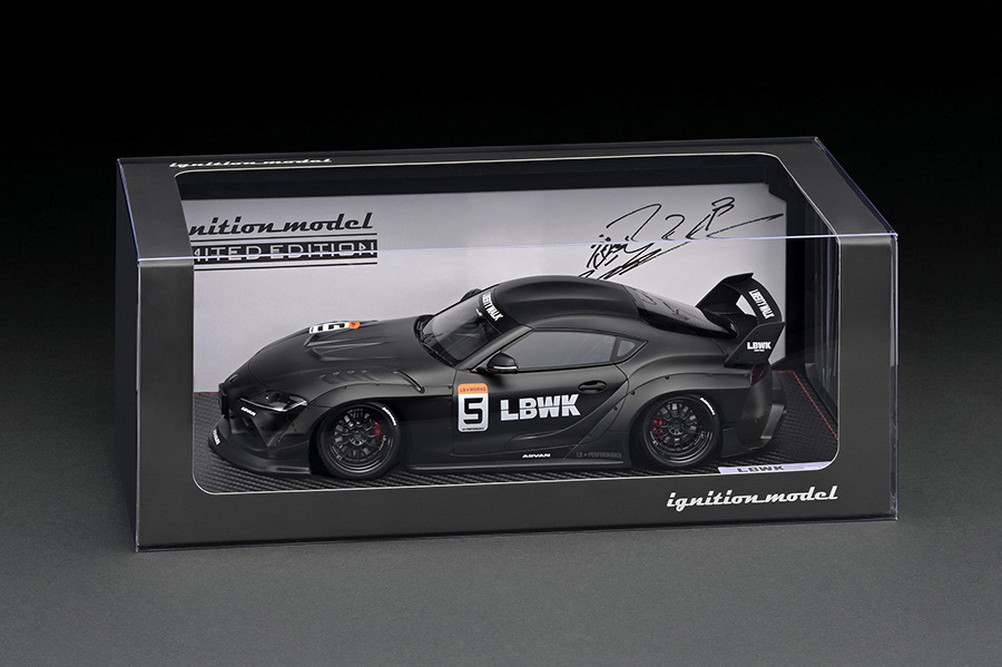 IG2652 1/18 LB-WORKS TOYOTA SUPRA (A90) Matte Black With Mr. Kato