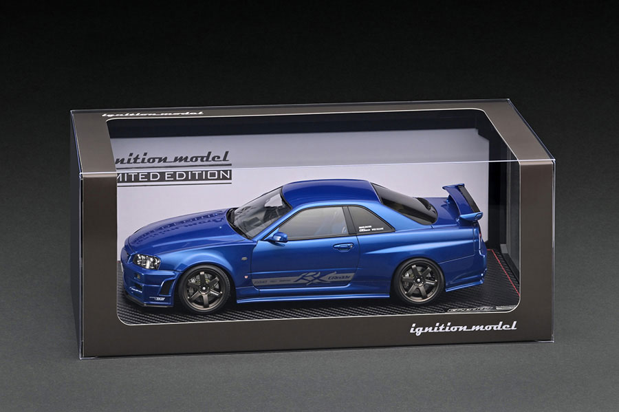 IG3297 1/18 TRUST Greddy 34RX Blue Metallic With Engine | LINE UP