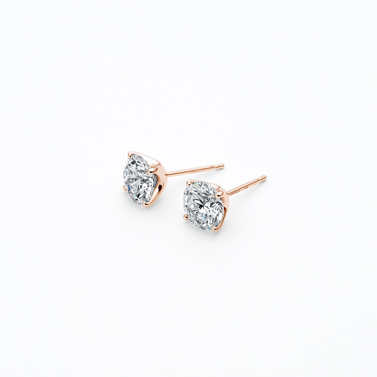 S001 ラボグロウンダイヤモンド/ピアス/1.50ct(ピンクゴールド
