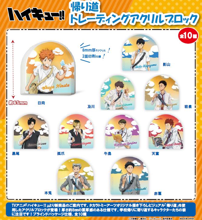 ハイキュー!!_帰り道 トレーディングアクリルブロック【BOX／10個入り