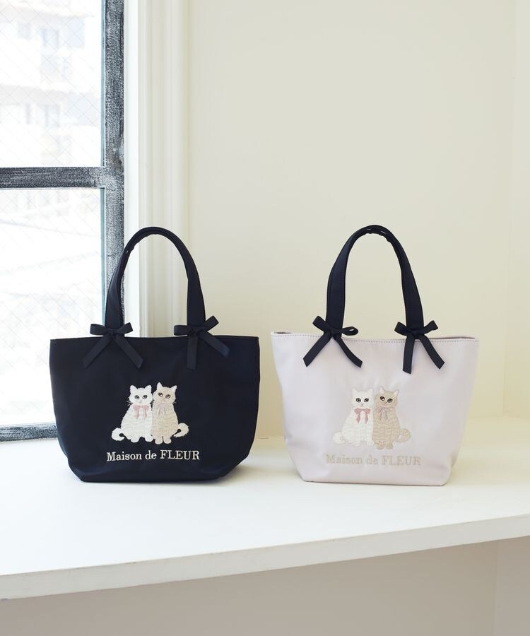 ねこ刺繍トートバッグ | メゾン ド フルール(Maison de FLEUR