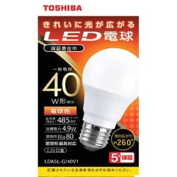 ヨドバシ.com - 東芝 TOSHIBA LED電球 40W 電球色 E26 LDA5L-G/40V1