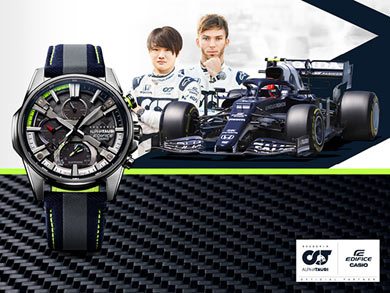 F1マシンの素材を使ったカシオ「エディフィス」発売 アルファタウリと