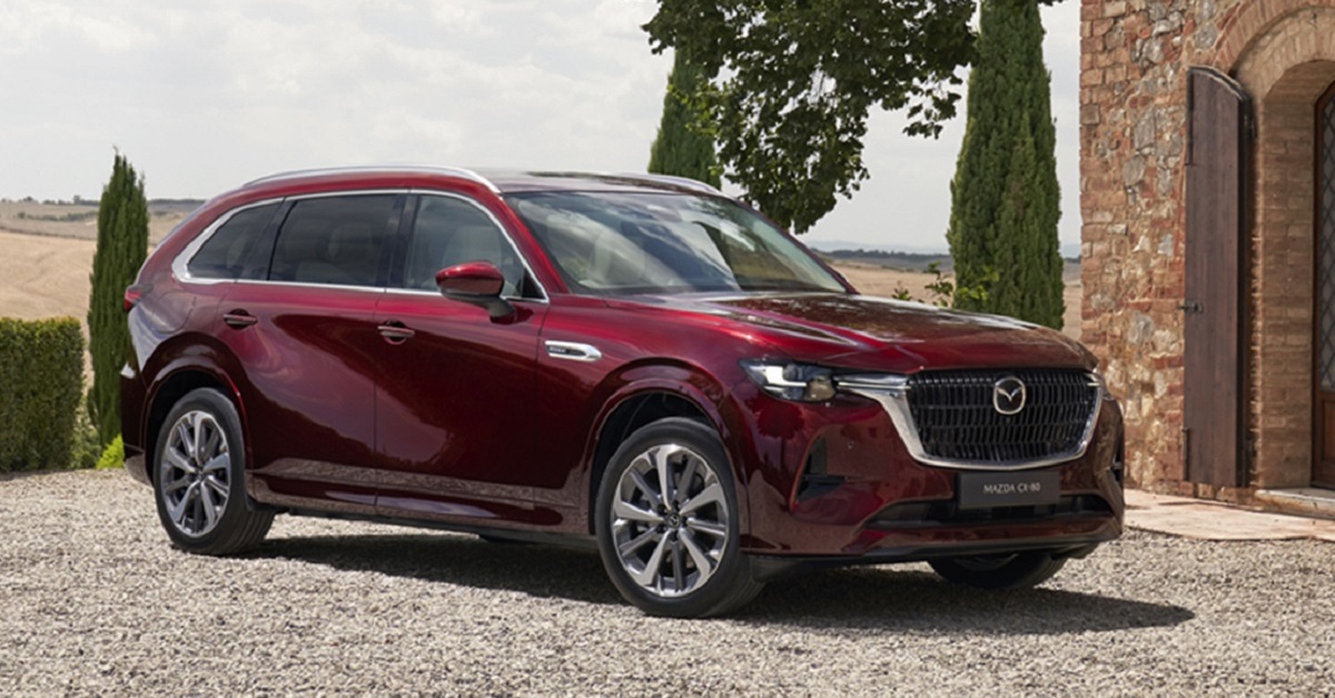 マツダ、新型クロスオーバーSUV「MAZDA CX-80」初公開 欧州で今秋発売