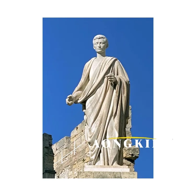 イタリア 古代ギリシャ ローマ 人物 彫刻 手彫り 大理石 男性 像