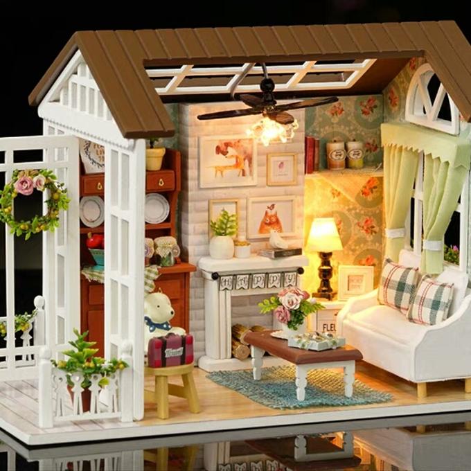 爽やかな休日の時間」ミニチュア ドールハウス ☆完成品