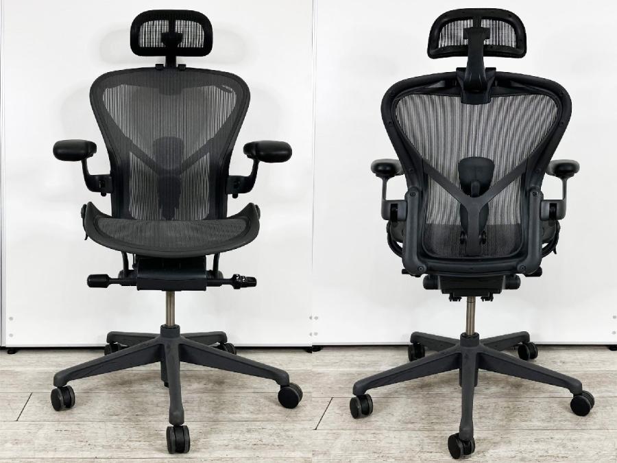 中古】アーロンチェア Herman Miller/ハーマンミラー 肘付ハイバック