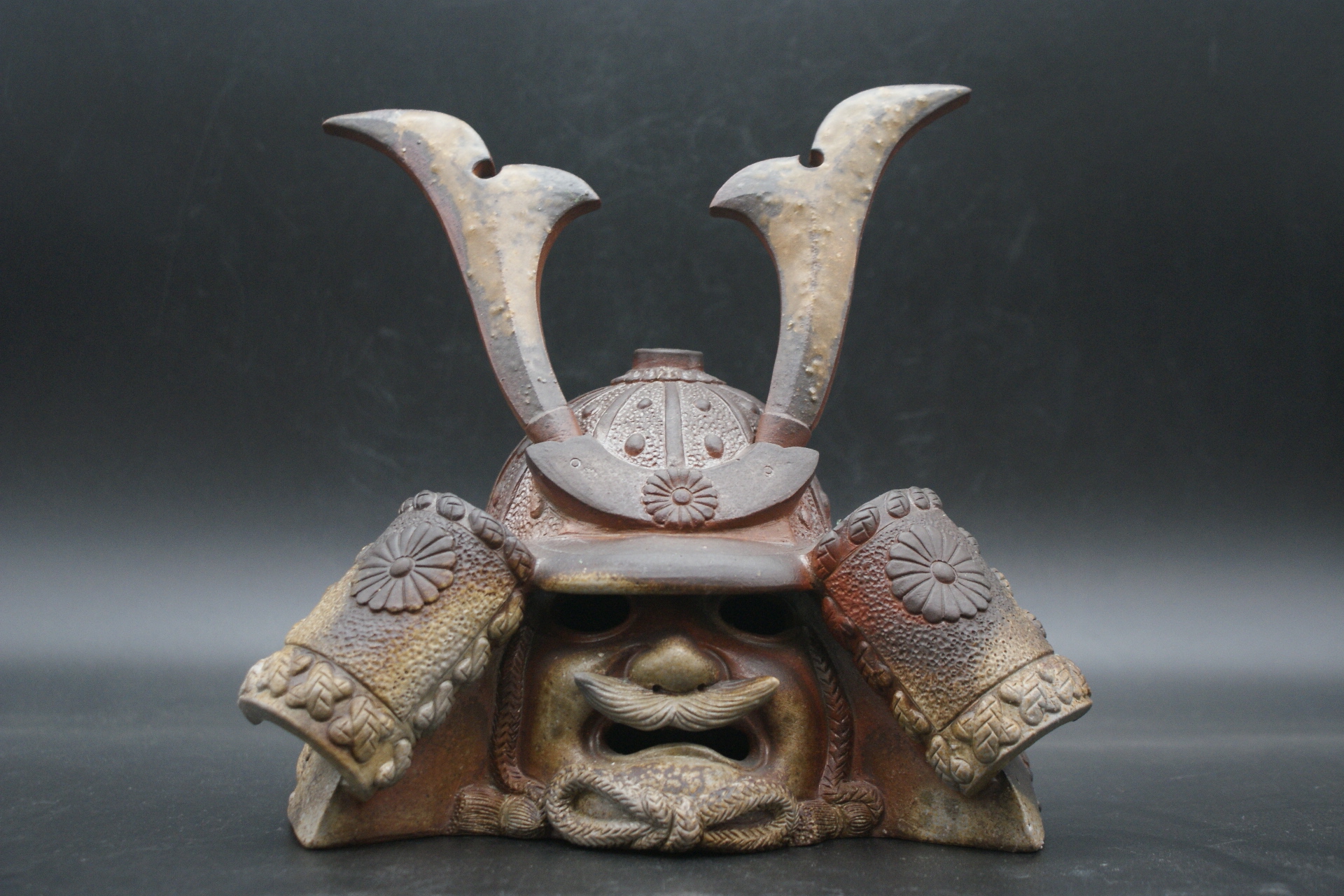 古備前 香炉 布袋】識箱付 備前焼 福の神 置物 古備前 香炉 布袋】識箱