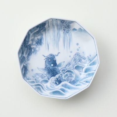 京焼雲錦流水絵皿 11客 新品未使用 嘉豊作 京焼雲錦流水絵皿11客新品未