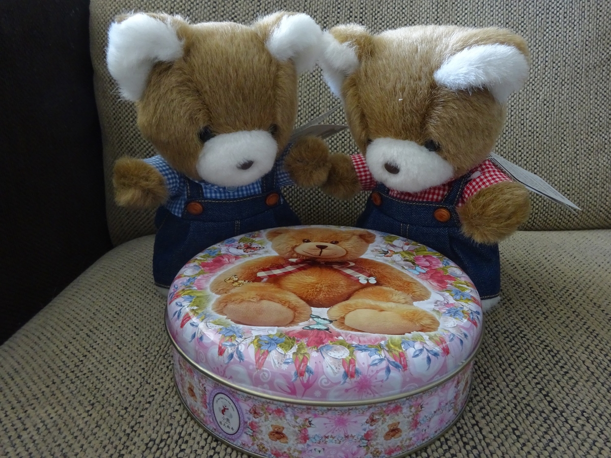 くまのマック ギンガムチェックシャツ レッドS テディベア クマの