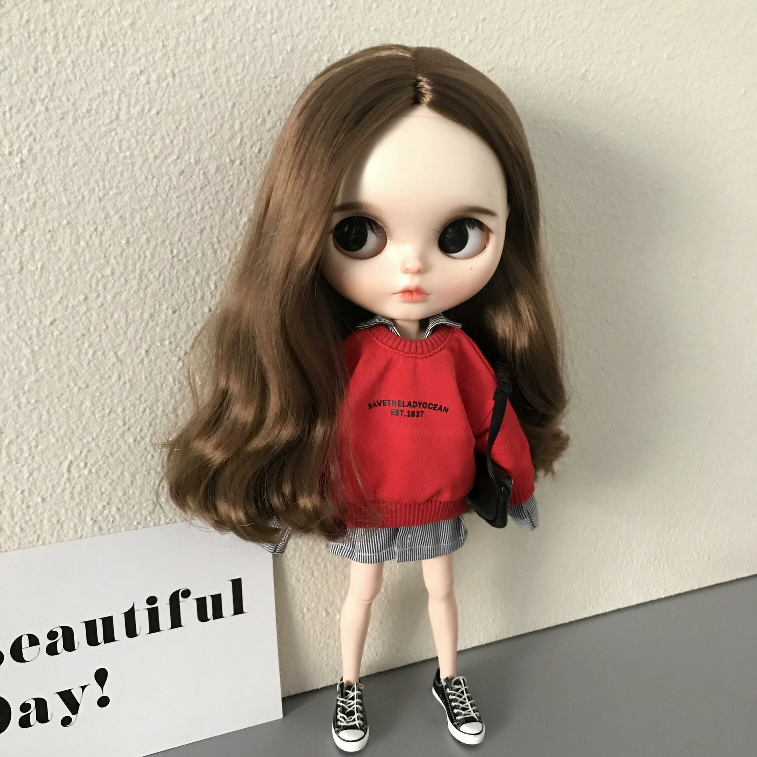楽天市場】ブライス 服 洋服 アウトフィット 着せ替え トレーナー 英字