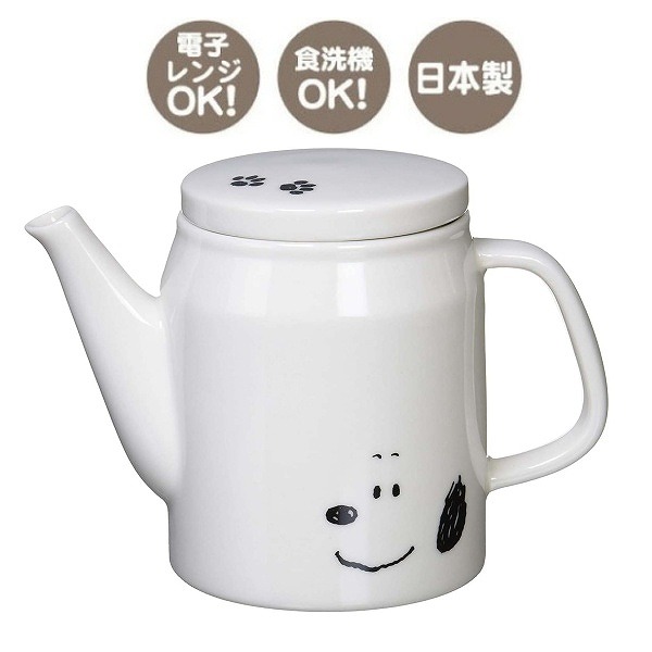 スヌーピー 急須 磁器製 ティーポット シンプル フェイス 金正陶器