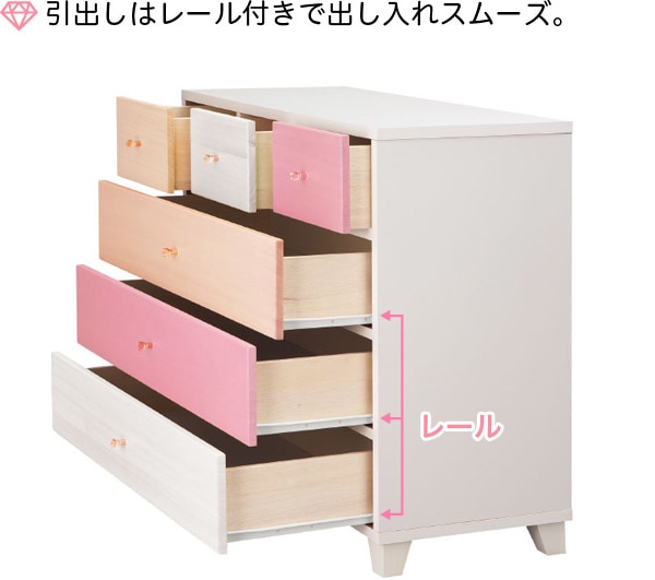楽天市場】[幅89.5cm] シンプルローチェスト (スプラウト2 90-4