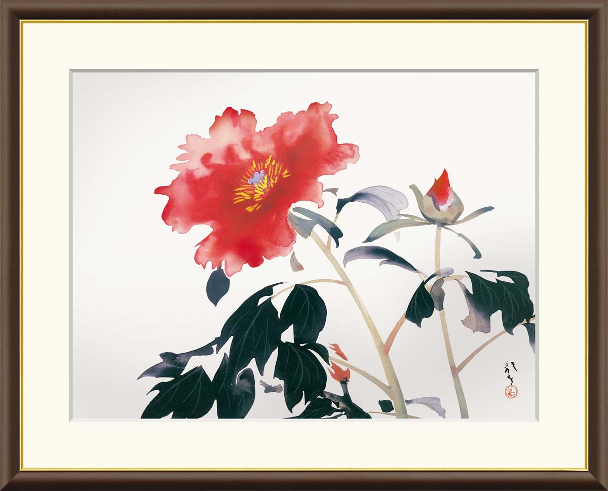 楽天市場】10年保証 名画 油絵 百合 川端龍子 手彩仕上 高精細巧芸画
