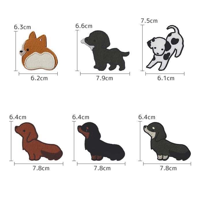 楽天市場】フェルト刺繍 BIGワッペン 犬/いぬ 柴犬 ダックス