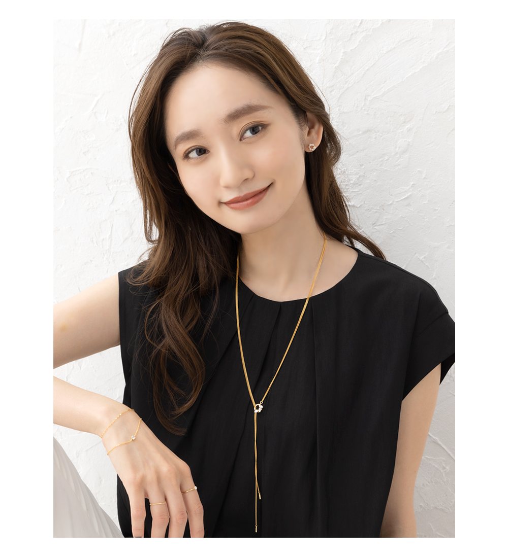 ゆうパケット】ラリエット ロングネックレス 金属アレルギー ニッケル