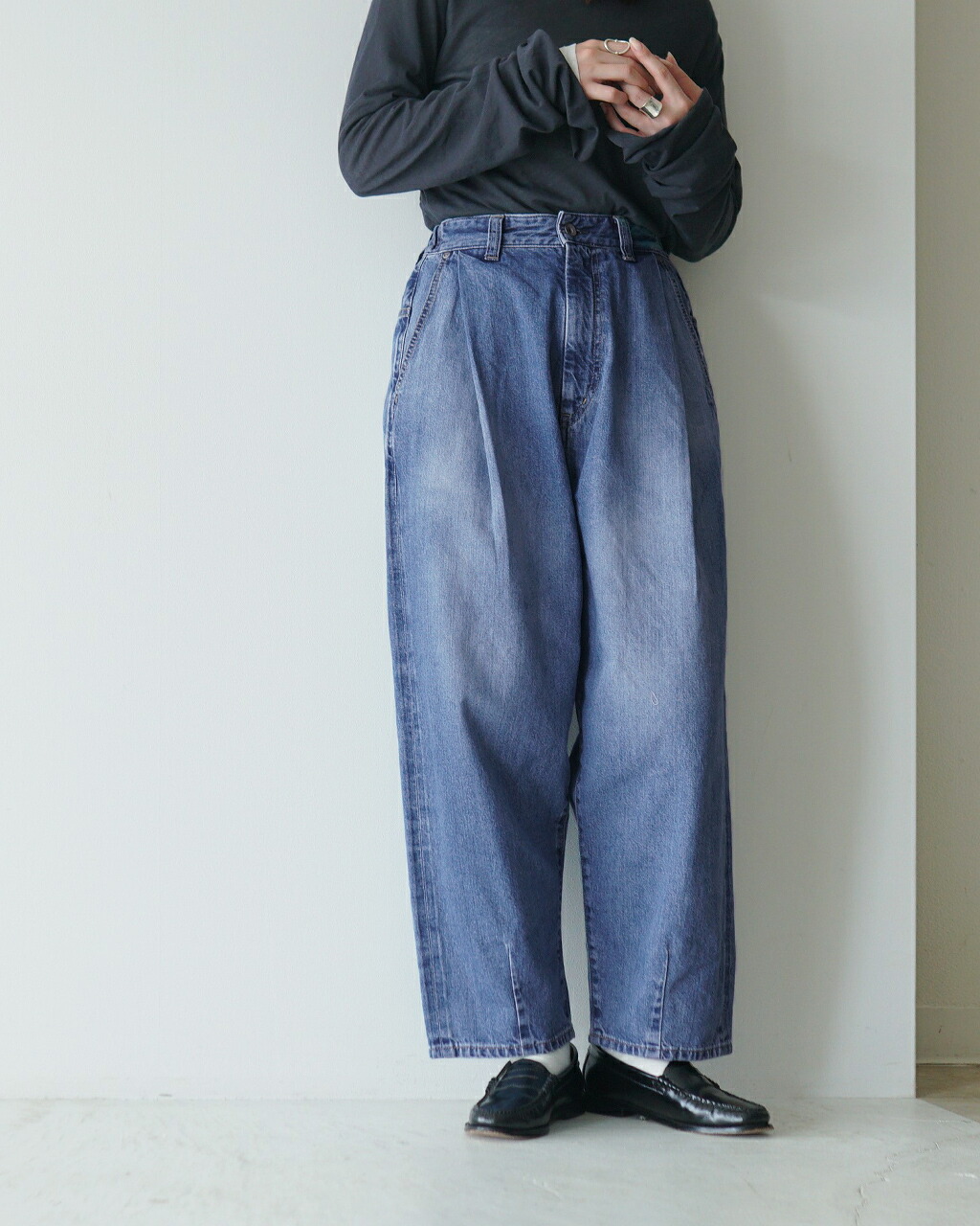 楽天市場】ブロカント Brocante アンプリッセパンツ デニム テーパード
