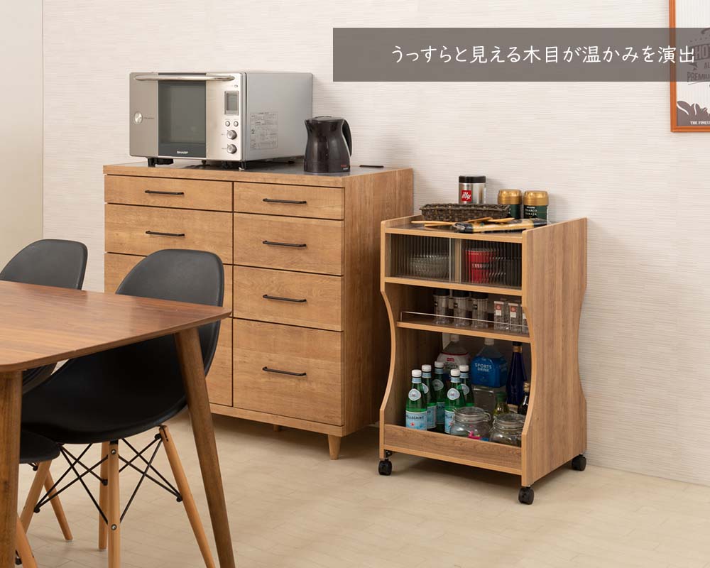 楽天市場】キャスター付きキッチンワゴン キッチンワゴン キッチン収納