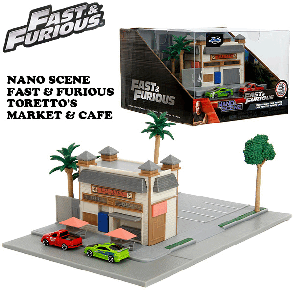 楽天市場】ワイルドスピード ミニカー ドムの店カフェシーン ジオラマ