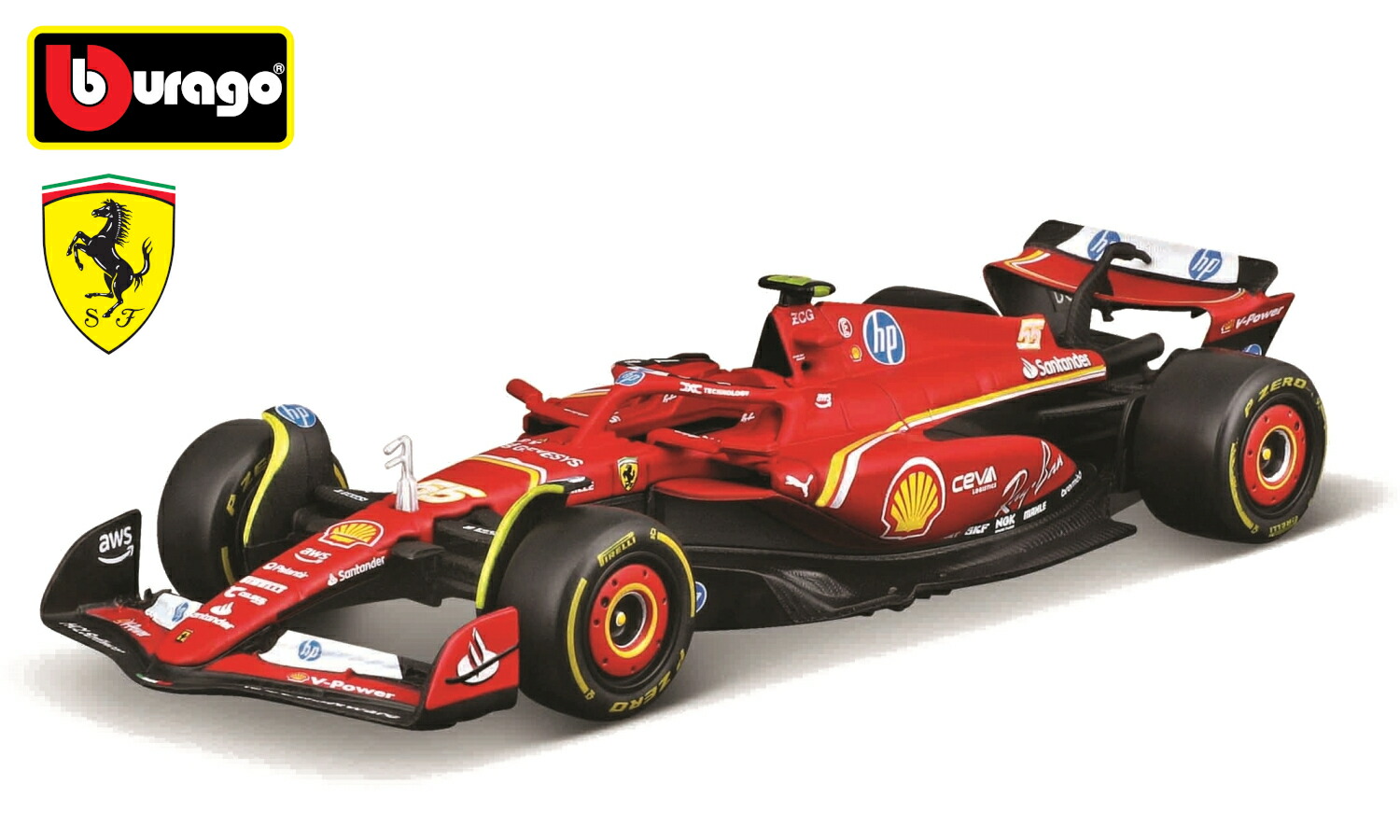 楽天市場】Bburago（ブラーゴ） 1/43 2024モデル フェラーリ SF-24 #55