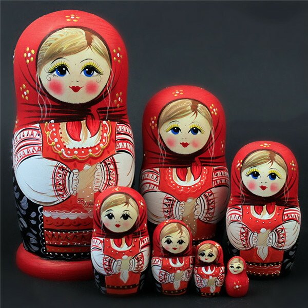 楽天市場】マトリョーシカ ロシア人形 木製 7体セット 伝統工芸品
