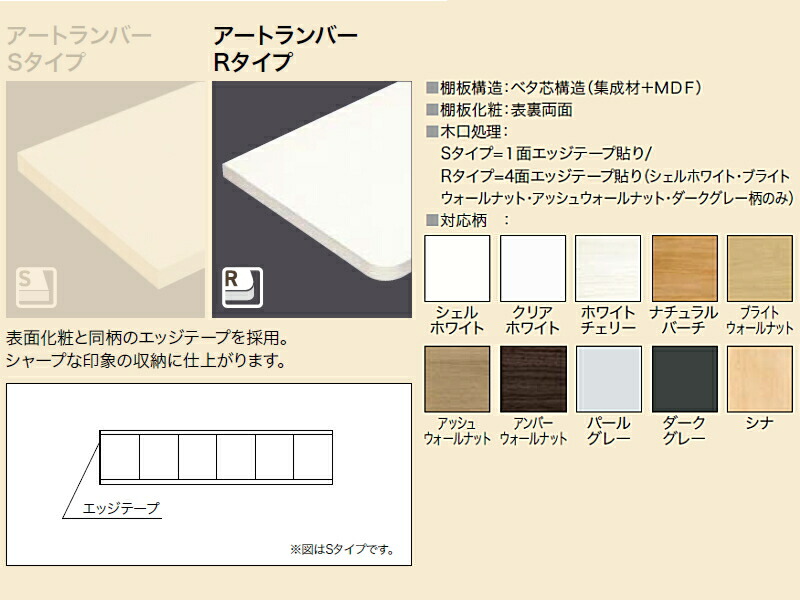 m☆　アートランバー 収納棚・可動棚 | ランバーシリーズ＋棚柱 | 収納なら南海プライウッド