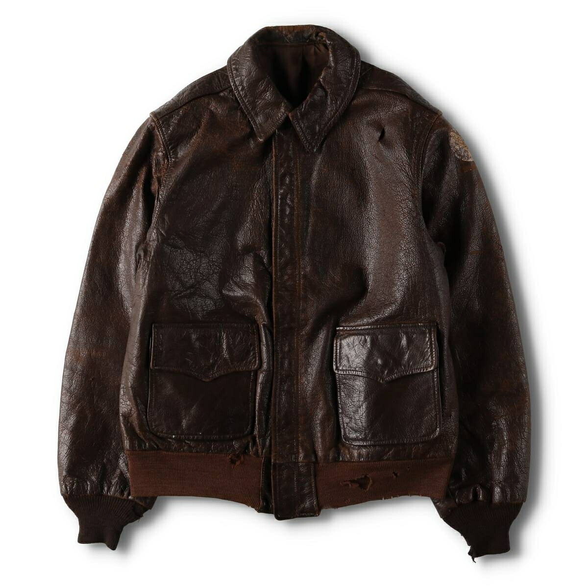 古着 40年代 米軍実品 UNKNOWN U.S.ARMY AIR FORCE A-2 レザーフライト