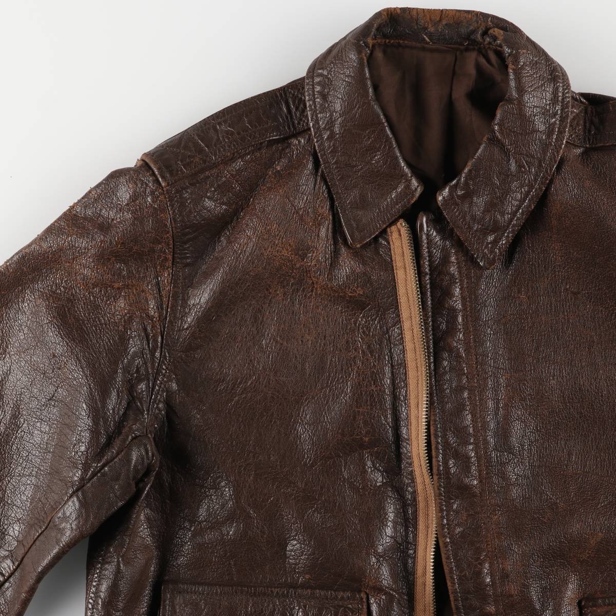 古着 40年代 米軍実品 UNKNOWN U.S.ARMY AIR FORCE A-2 レザーフライト