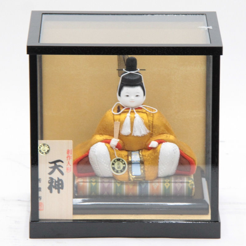 楽天市場】天神様人形 ケース入り 木目込み人形 子ども天神 幅27cm