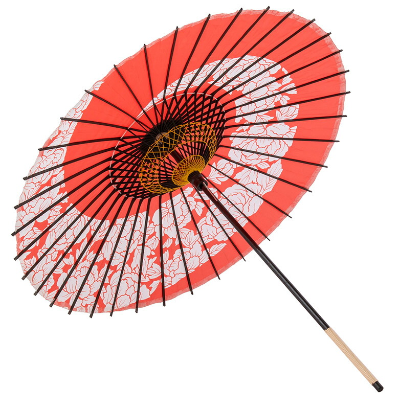 撮影用 和傘 子供用 七五三 布和傘 青 赤 桜 芍薬渦 しゃくやく 直径