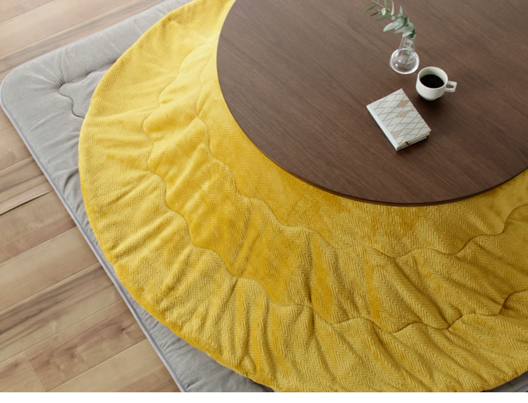 リバーシブルこたつ こたつ掛け布団（円形 75～120cm用）｜こたつ布団
