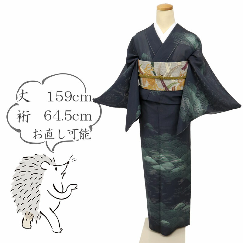 楽天市場】【中古】夏着物『絽』訪問着 重なる遠山風景 背紋有